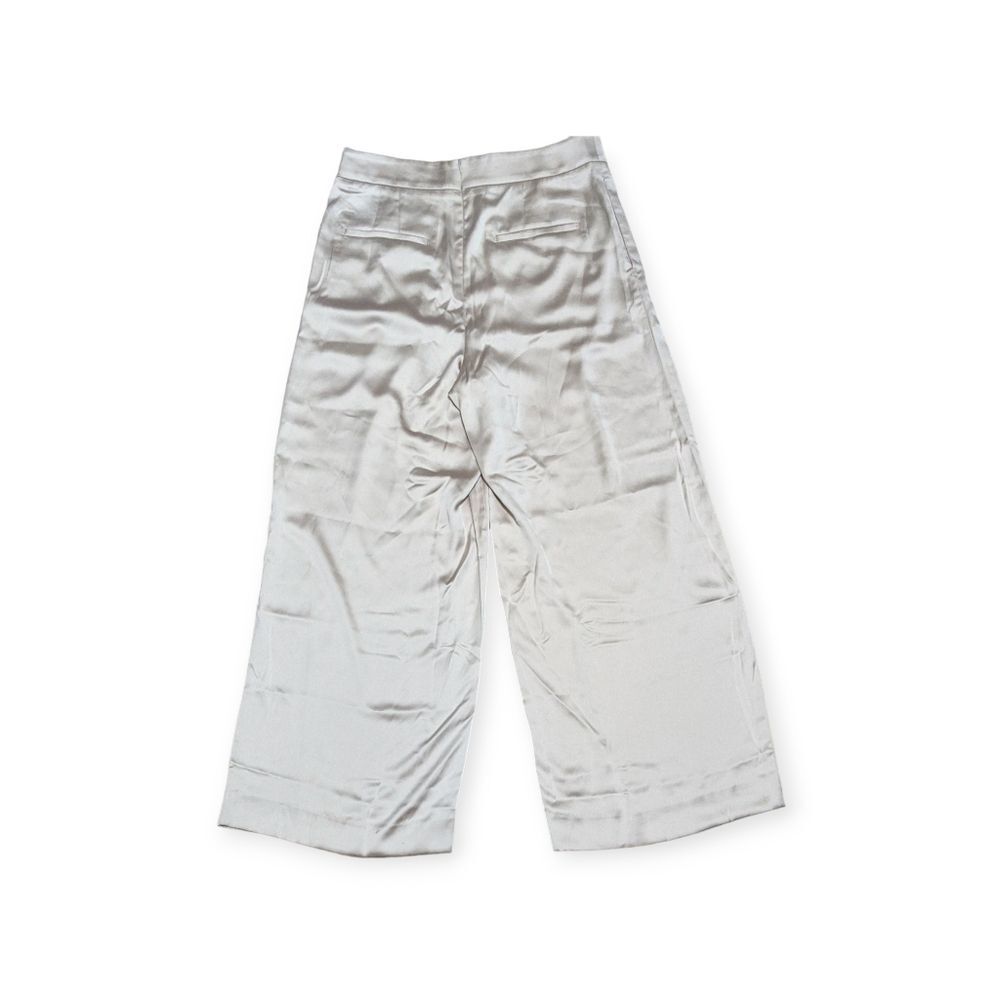 NWT Banana Republic Factory Silky pleated Wide leg pants oyster pearl size 14 - Picture 2 of 12